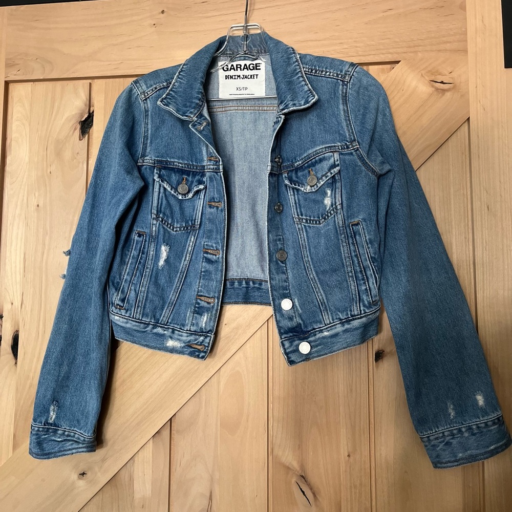 Garage cropped denim jacket